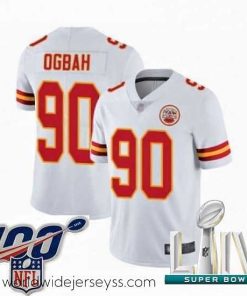 Superbly made 2020 Super Bowl LIV Kansas City Chiefs #90 Emmanuel Ogbah White Vapor Untouchable Limited Player Football Jersey