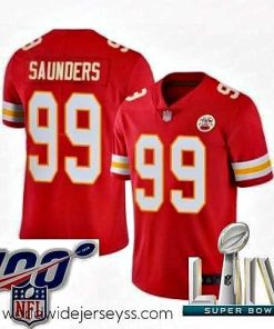 Exceptionally fashioned 2020 Super Bowl LIV Kansas City Chiefs #99 Khalen Saunders Red Team Color Vapor Untouchable Limited Player Football Jersey