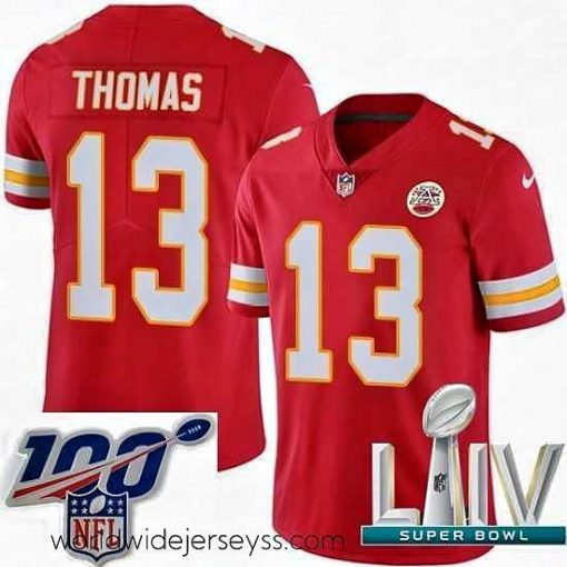 Superbly made 2020 Super Bowl LIV Nike Kansas City Chiefs #13 De'Anthony Thomas Red Team Color Vapor Untouchable Limited Player NFL Jersey