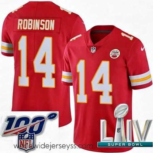 Exceptionally fashioned 2020 Super Bowl LIV Nike Kansas City Chiefs #14 Demarcus Robinson Red Team Color Vapor Untouchable Limited Player NFL Jersey
