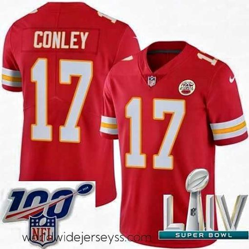 Exceptionally fashioned 2020 Super Bowl LIV Nike Kansas City Chiefs #17 Chris Conley Red Team Color Vapor Untouchable Limited Player NFL Jersey