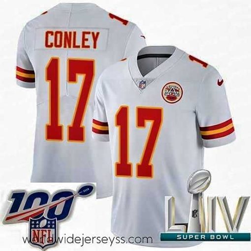 Exceptionally fashioned 2020 Super Bowl LIV Nike Kansas City Chiefs #17 Chris Conley White Vapor Untouchable Limited Player NFL Jersey