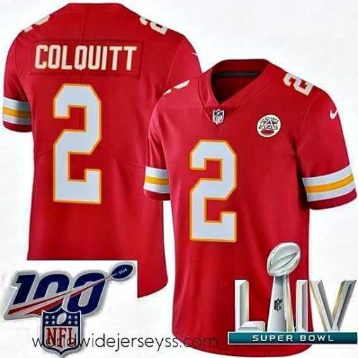 Exceptionally fashioned 2020 Super Bowl LIV Nike Kansas City Chiefs #2 Dustin Colquitt Red Team Color Vapor Untouchable Limited Player NFL Jersey