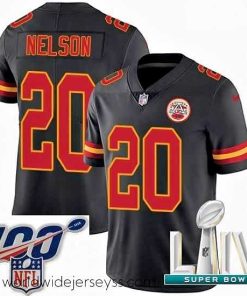 Marvelously styled 2020 Super Bowl LIV Nike Kansas City Chiefs #20 Steven Nelson Limited Black Rush Vapor Untouchable NFL Jersey