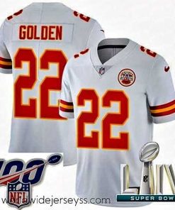 Exceptionally fashioned 2020 Super Bowl LIV Nike Kansas City Chiefs #22 Robert Golden White Vapor Untouchable Limited Player NFL Jersey