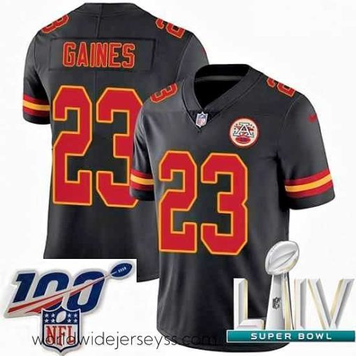 Finely crafted 2020 Super Bowl LIV Nike Kansas City Chiefs #23 Phillip Gaines Limited Black Rush Vapor Untouchable NFL Jersey