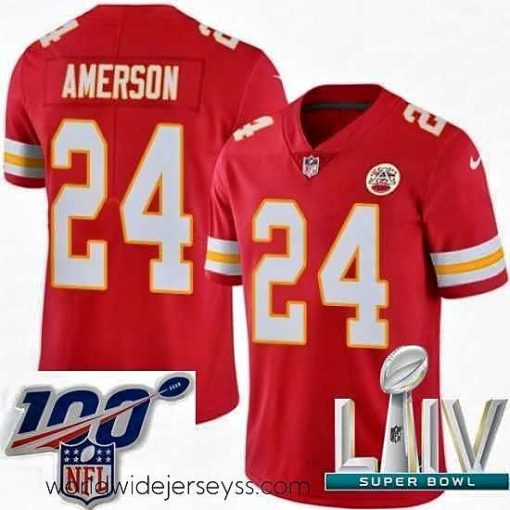 Exceptionally fashioned 2020 Super Bowl LIV Nike Kansas City Chiefs #24 David Amerson Red Team Color Vapor Untouchable Limited Player NFL Jersey