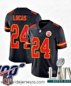 Exceptionally fashioned 2020 Super Bowl LIV Nike Kansas City Chiefs #24 Jordan Lucas Limited Black Rush Vapor Untouchable NFL Jersey
