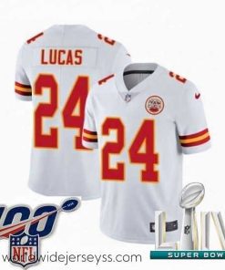 Exceptionally fashioned 2020 Super Bowl LIV Nike Kansas City Chiefs #24 Jordan Lucas White Vapor Untouchable Limited Player NFL Jersey