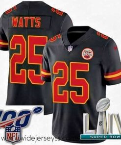 Exceptionally fashioned 2020 Super Bowl LIV Nike Kansas City Chiefs #25 Armani Watts Limited Black Rush Vapor Untouchable NFL Jersey