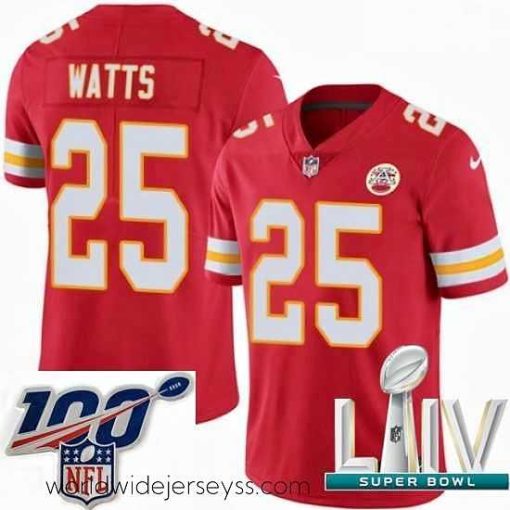 Finely crafted 2020 Super Bowl LIV Nike Kansas City Chiefs #25 Armani Watts Red Team Color Vapor Untouchable Limited Player NFL Jersey