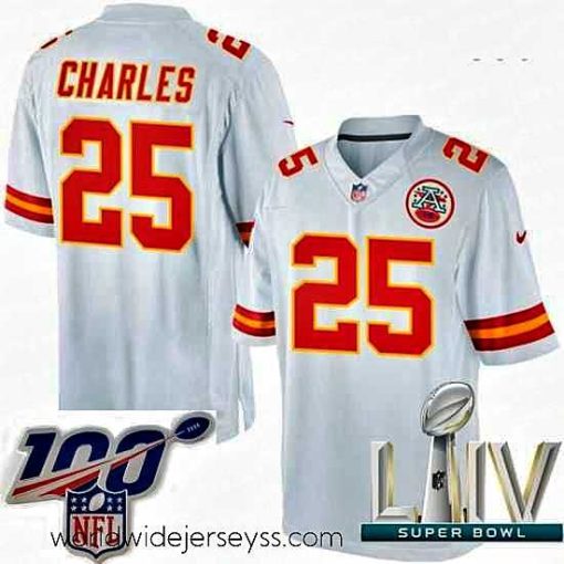 Superbly made 2020 Super Bowl LIV Nike Kansas City Chiefs #25 Jamaal Charles White Vapor Untouchable Limited Player NFL Jersey