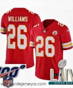 Exceptionally fashioned 2020 Super Bowl LIV Nike Kansas City Chiefs #26 Damien Williams Red Team Color Vapor Untouchable Limited Player NFL Jersey