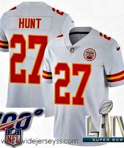 Exceptionally fashioned 2020 Super Bowl LIV Nike Kansas City Chiefs #27 Kareem Hunt White Vapor Untouchable Limited Player NFL Jersey
