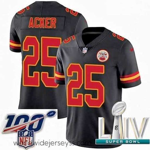 Exceptionally fashioned 2020 Super Bowl LIV Nike Kansas City Chiefs #27 Kenneth Acker Limited Black Rush Vapor Untouchable NFL Jersey