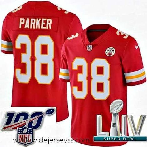 Superbly made 2020 Super Bowl LIV Nike Kansas City Chiefs #38 Ron Parker Red Team Color Vapor Untouchable Limited Player NFL Jersey