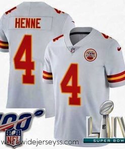 Superbly made 2020 Super Bowl LIV Nike Kansas City Chiefs #4 Chad Henne White Vapor Untouchable Limited Player NFL Jersey