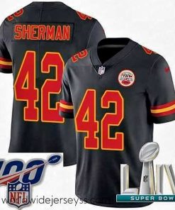 Exquisitely designed 2020 Super Bowl LIV Nike Kansas City Chiefs #42 Anthony Sherman Limited Black Rush Vapor Untouchable NFL Jersey