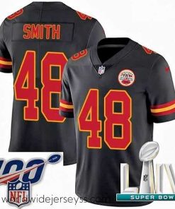 Exquisitely designed 2020 Super Bowl LIV Nike Kansas City Chiefs #48 Terrance Smith Limited Black Rush Vapor Untouchable NFL Jersey
