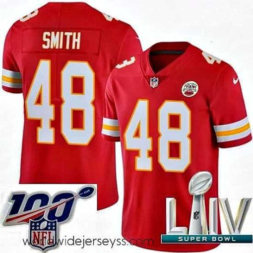 Exquisitely designed 2020 Super Bowl LIV Nike Kansas City Chiefs #48 Terrance Smith Red Team Color Vapor Untouchable Limited Player NFL Jersey