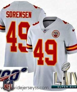 Superbly made 2020 Super Bowl LIV Nike Kansas City Chiefs #49 Daniel Sorensen White Vapor Untouchable Limited Player NFL Jersey