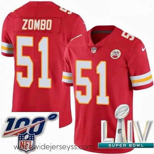Marvelously styled 2020 Super Bowl LIV Nike Kansas City Chiefs #51 Frank Zombo Red Team Color Vapor Untouchable Limited Player NFL Jersey