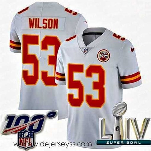 Superbly made 2020 Super Bowl LIV Nike Kansas City Chiefs #53 Ramik Wilson White Vapor Untouchable Limited Player NFL Jersey