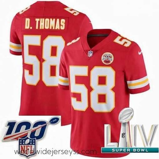 Exceptionally fashioned 2020 Super Bowl LIV Nike Kansas City Chiefs #58 Derrick Thomas Red Team Color Vapor Untouchable Limited Player NFL Jersey