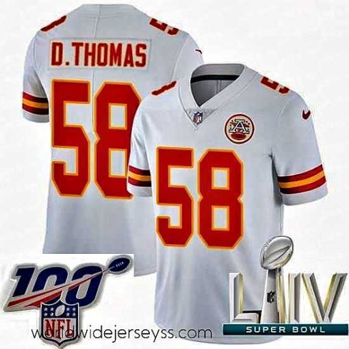 Superbly made 2020 Super Bowl LIV Nike Kansas City Chiefs #58 Derrick Thomas White Vapor Untouchable Limited Player NFL Jersey