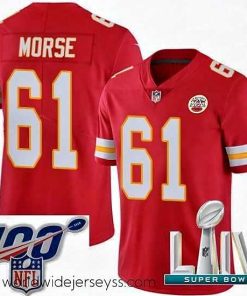 Exceptionally fashioned 2020 Super Bowl LIV Nike Kansas City Chiefs #61 Mitch Morse Red Team Color Vapor Untouchable Limited Player NFL Jersey