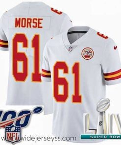 Superbly made 2020 Super Bowl LIV Nike Kansas City Chiefs #61 Mitch Morse White Vapor Untouchable Limited Player NFL Jersey