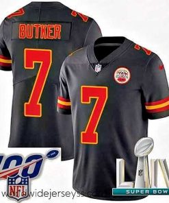 Exceptionally fashioned 2020 Super Bowl LIV Nike Kansas City Chiefs #7 Harrison Butker Limited Black Rush Vapor Untouchable NFL Jersey