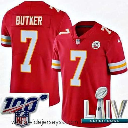 Finely crafted 2020 Super Bowl LIV Nike Kansas City Chiefs #7 Harrison Butker Red Team Color Vapor Untouchable Limited Player NFL Jersey