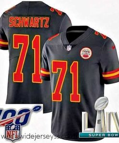 Superbly made 2020 Super Bowl LIV Nike Kansas City Chiefs #71 Mitchell Schwartz Limited Black Rush Vapor Untouchable NFL Jersey