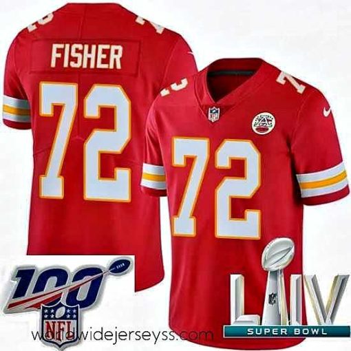 Finely crafted 2020 Super Bowl LIV Nike Kansas City Chiefs #72 Eric Fisher Red Team Color Vapor Untouchable Limited Player NFL Jersey