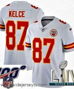 Exquisitely designed 2020 Super Bowl LIV Nike Kansas City Chiefs #87 Travis Kelce White Vapor Untouchable Limited Player NFL Jersey