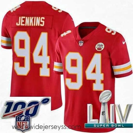 Exceptionally fashioned 2020 Super Bowl LIV Nike Kansas City Chiefs #94 Jarvis Jenkins Red Team Color Vapor Untouchable Limited Player NFL Jersey