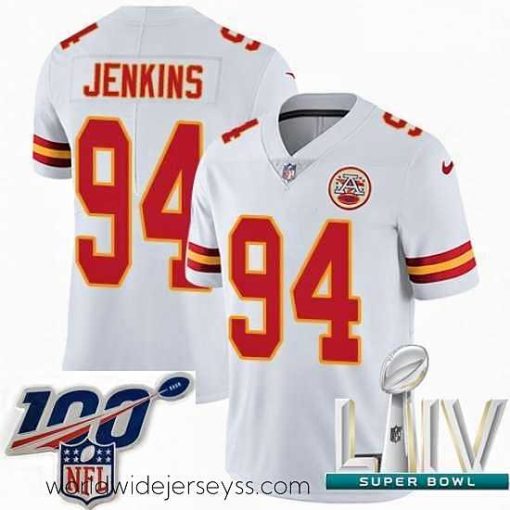 Superbly made 2020 Super Bowl LIV Nike Kansas City Chiefs #94 Jarvis Jenkins White Vapor Untouchable Limited Player NFL Jersey