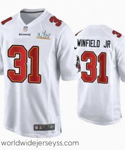 Marvelously styled Antoine Winfield Jr. Buccaneers White Super Bowl Lv Game Fashion Jersey