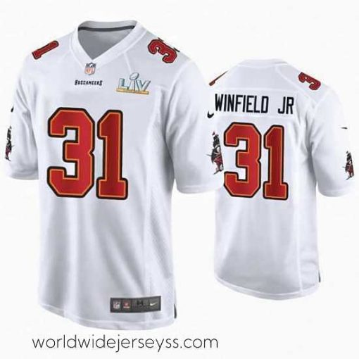 Marvelously styled Antoine Winfield Jr. Buccaneers White Super Bowl Lv Game Fashion Jersey