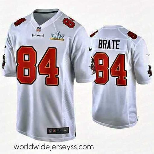 Marvelously styled Cameron Brate Buccaneers White Super Bowl Lv Game Fashion Jersey