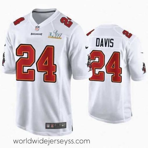 Superbly made Carlton Davis Buccaneers White Super Bowl Lv Game Fashion Jersey