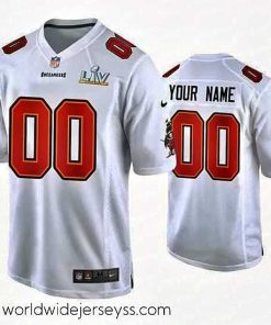 Finely crafted Custom Buccaneers White Super Bowl Lv Game Fashion Jersey