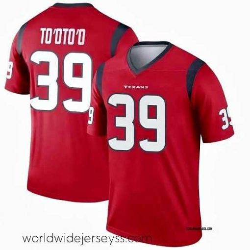 Finely crafted Houston Texans 39 HENRY TO'OTO'O Red Stitched Football Jersey