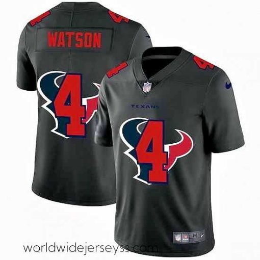 Exquisitely designed Houston Texans 4 Deshaun Watson Nike Team Logo Dual Overlap Limited NFL Jersey Black