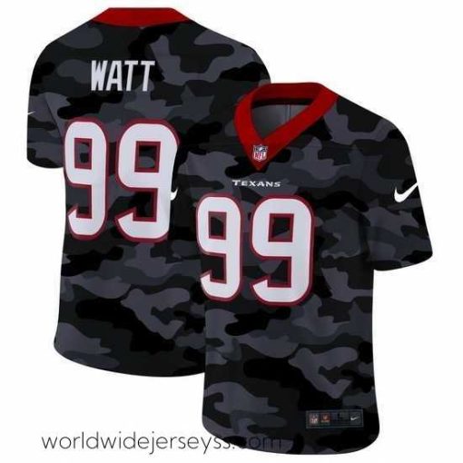 Exquisitely designed Houston Texans 99 J J  Watt Nike 2020 Black CAMO Vapor Untouchable Limited Stitched NFL Jersey