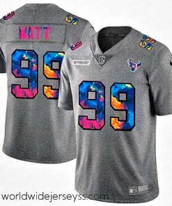 Exceptionally fashioned Houston Texans 99 J J  Watt Nike Multi Color 2020 NFL Crucial Catch NFL Jersey Greyheather