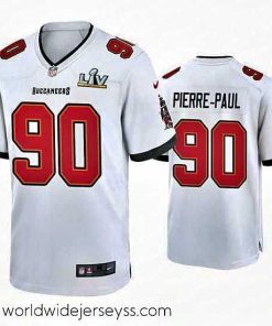 Marvelously styled Jason Pierre Paul Buccaneers White Super Bowl Lv Game Jersey