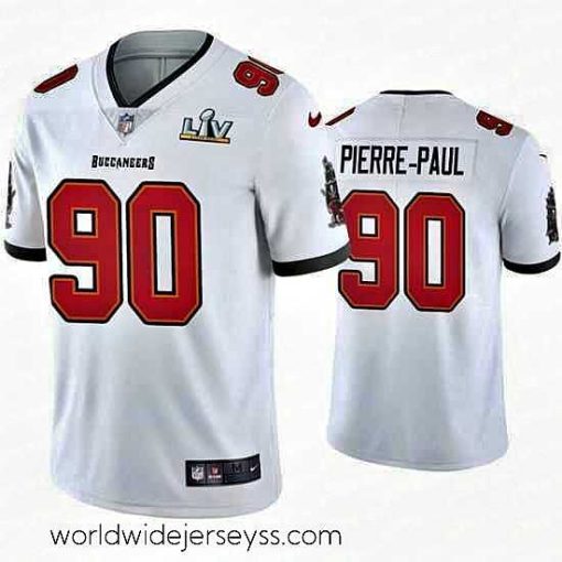 Marvelously styled Jason Pierre Paul Buccaneers White Super Bowl Lv Vapor Limited Jersey
