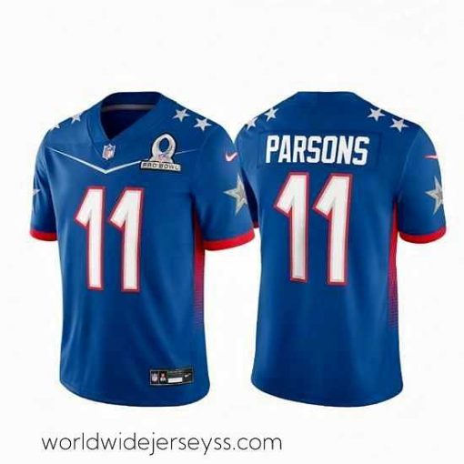 Superbly made 2022 NFL Pro Bowl Dallas Cowboys #11 Micah Parsons NFC Blue Jersey